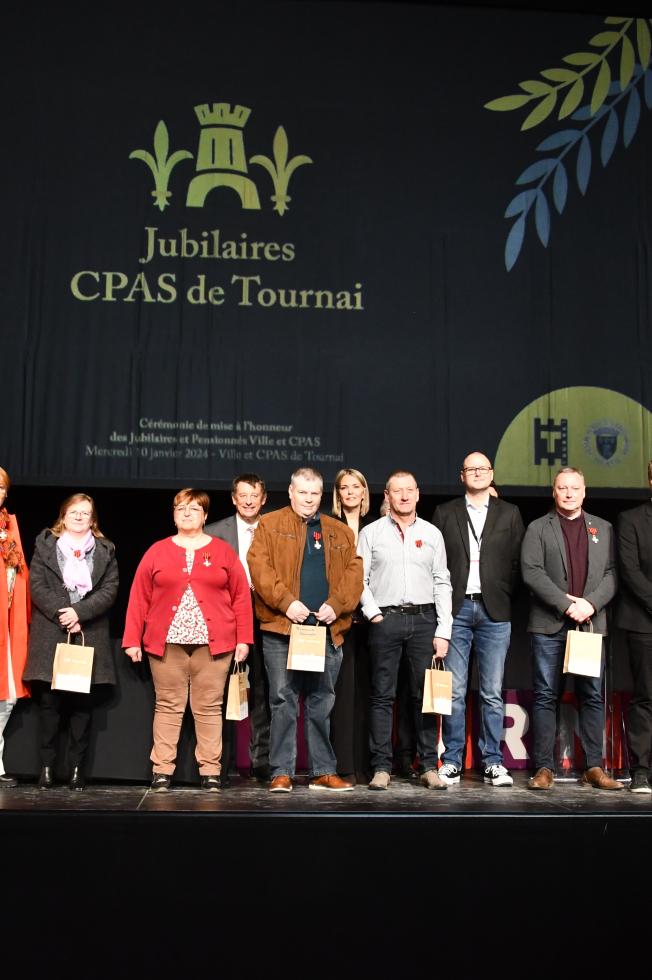 Les médaillés du Travail (2024) au CPAS de Tournai